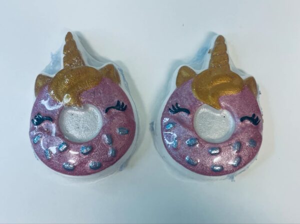 Small pink Unicorn Donut Bath Bomb